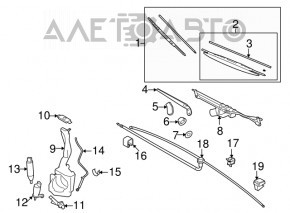 Capacul rezervorului de lichid de spălare BMW 3 F30 12-18 nou OEM original