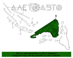 Бачок омывателя BMW X3 G01 18-21 без горловины OEM