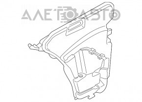 Rezervorul de spălare a parbrizului BMW 5 G30 17-23 fără gât nou original OEM