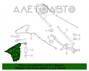 Rezervorul de spălare a parbrizului BMW 7 G11 G12 16-22 fără gât fără spălare faruri nou OEM original