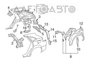 Кронштейн крыла задний правый Lexus RX300 RX330 04-09