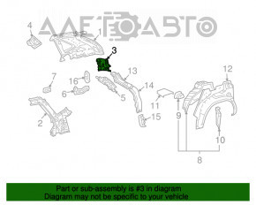 Кронштейн крыла задний правый Lexus RX300 RX330 04-09