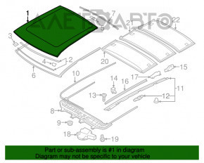 Geamul portierei Mitsubishi Outlander Sport ASX 10-