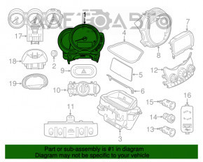 Panoul de instrumente Mini Cooper F56 3D 14-19, restilizat 12k BM-0535-005