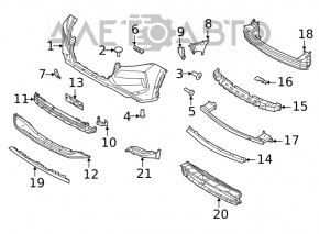 Bara față goală Nissan Rogue 21-23 fără senzori de parcare, fabricată în SUA, nouă, neoriginală.