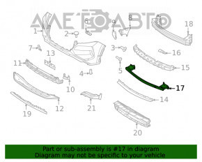 Amplificatorul de bara fata inferioara Nissan Rogue 21-23 construit in SUA