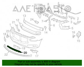 Нижняя решетка переднего бампера Infiniti JX35 QX60 13-15 дорест OEM