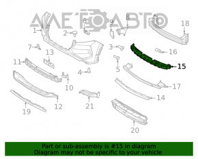 Absorbantul de bara fata superioara Nissan Rogue 21-23 construit in SUA