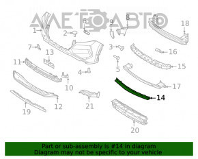 Absorbantul de bara fata inferioara Nissan Rogue 21-23 construit in SUA