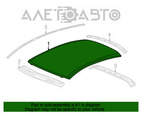 Крыша металл Honda Civic X FC 16-21 4d под люк, отпилена