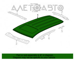 Acoperișul de metal pentru Acura MDX 14-20 cu trapă, tăiat