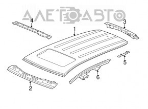 Acoperișul de metal pentru Acura MDX 14-20 cu trapă, tăiat