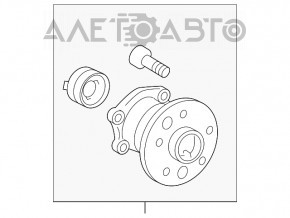 Rulment roată spate dreapta pentru Lexus ES350 07-12 cu capac, capacul ușor deteriorat.