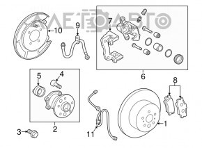 Rulmentul roții din spate dreapta pentru Lexus ES300 ES330, nou, aftermarket, marca GMB.