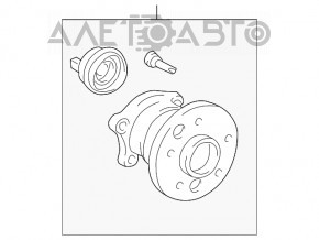 Ступица задняя левая Lexus RX300 RX330 RX350 RX400h 04-09 FWD с кожухом