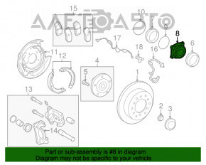 Rulmentul roții din spate dreapta pentru Toyota Sequoia 08-16