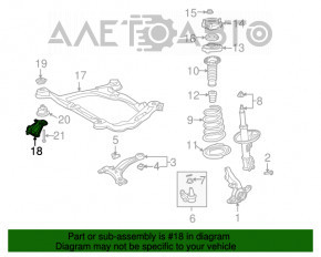 Capacul de protecție a suspensiei față stânga spate pentru Toyota Sienna 11-14 FWD