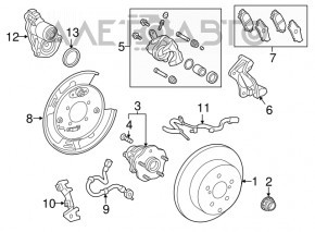 Rulmentul roții din spate dreapta pentru Lexus RX350 16-19 FWD