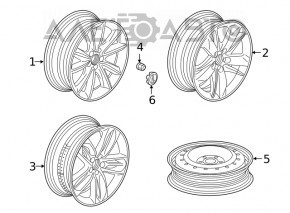 Запасное колесо докатка Acura TLX 15-17 R17 135/80