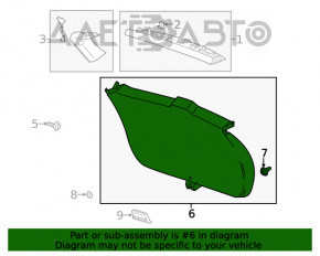 Capacul portbagajului inferior al usii Buick Encore 13-16