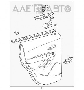 Capacul usii, cartela din spate dreapta Buick Encore 13-16 negru