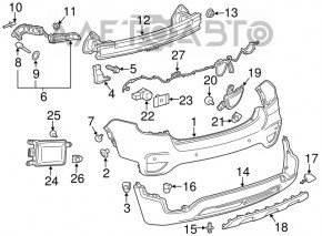 Amplificatorul pentru bara spate Buick Encore 13-19