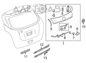 Capacul portbagajului Buick Encore 13-18 pentru camera