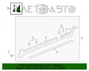 Capacul de matriță a aripii triunghiulare din față dreapta pentru Buick Encore 13-19, nou, original OEM