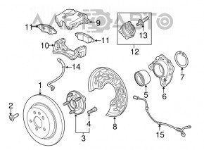 Senzor ABS spate stânga Buick Encore 13-19