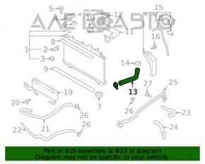 Furtunul de răcire inferior Subaru Outback 20-