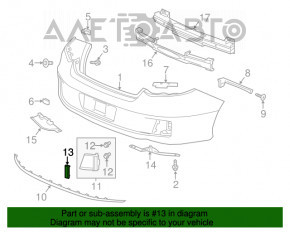 Reflectorul din bara spate dreapta pentru Honda Clarity 18-21 SUA.