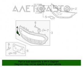 Capacul carligului de tractare a bara fata Chevrolet Bolt 17-19 argintiu nou OEM original