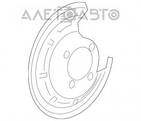 Кожух тормозного диска задний левый Chevrolet Bolt 17-