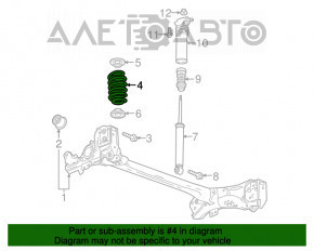 Arcul elicoidal spate stânga pentru Chevrolet Bolt 17-21