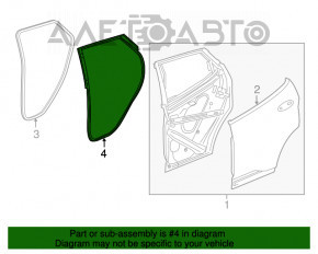 Уплотнитель двери задней правой Chevrolet Bolt 17-