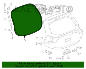 Garnitura de etanșare a portbagajului Chevrolet Bolt 17-