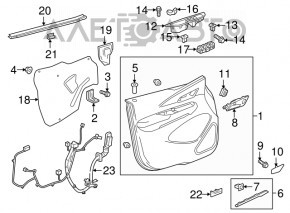 Проводка двери передней правой Chevrolet Bolt 17-