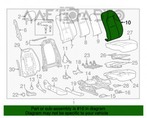 Scaun de pasager Chevrolet Bolt 17- cu airbag, piele gri inchis, manual, incalzire, incalzitor de scaun