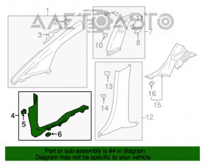 Capac prag fata stanga Chevrolet Bolt 17-21 gri inchis