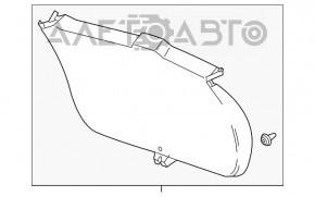 Capacul portbagajului Buick Encore 13-19 negru.