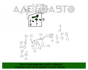 Mecanismul manetei ușii din spate stânga pentru Lexus ES350 07-12.