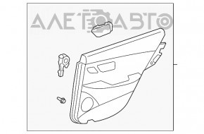 Capacul usii, cartela din spate stanga pentru Lexus ES350 07-09, negru