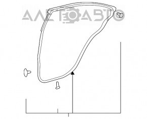Уплотнитель двери задней левой Lexus ES350 07-12