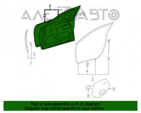 Ușă asamblată față stânga Lexus ES350 07-12