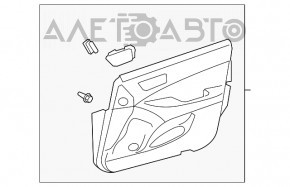 Capacul ușii, cartela frontală stânga Lexus ES350 07-09 negru.