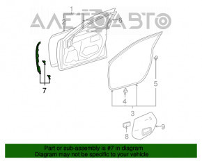 Garnitura ușii din față dreapta pentru Lexus ES350 07-12