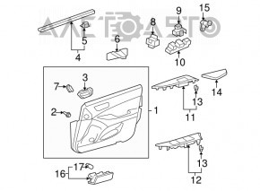 Controlul geamului electric din față dreapta pentru Lexus ES350 07-12