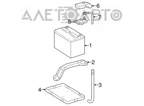 Suport de fixare a bateriei pentru Lexus ES350 07-12