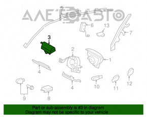 Airbag-ul de pasager din bordul Lexus ES350 07-12