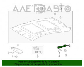 Maner plafon spate Lexus ES350 07-12 gri.